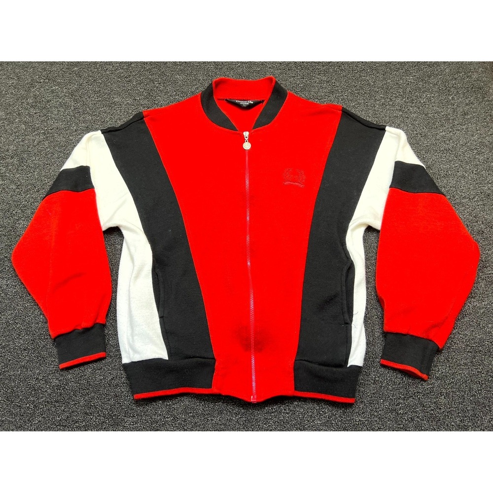 Christian Dior Monsieur Bomber Jacket Men L Multicolor Striped Full Zip Athletic